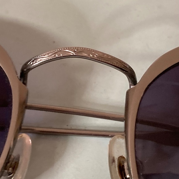 Sama Titanium Sunglasses Silvertone Frame Round Lenses Grey Excellent Condition main image 11